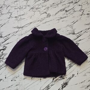 Charming Purple Kids Pea Coat